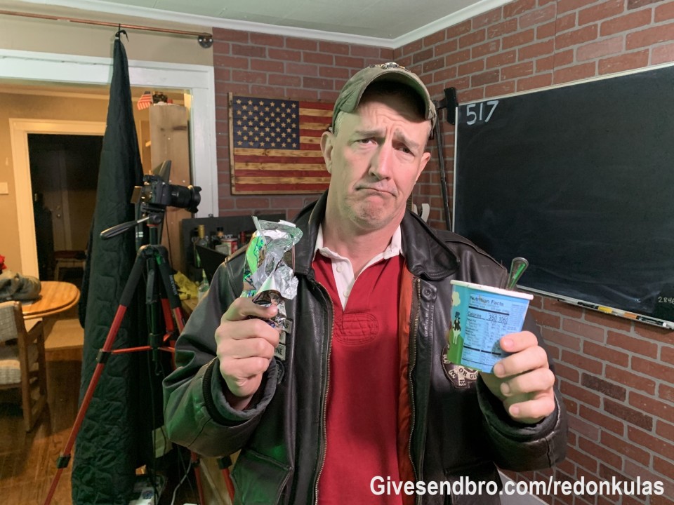 This was taken right after the stream last night. Popp went upstairs and I just hear "Aw, fuck!" He then comes downstairs holding an empty container of Ben and Jerry's ice cream and a Pop Tart wrapper. Says Evil Popp got out of the box and left these under the bed. After which he proceeded to blow his top about the 1,000 calories in the ice cream making his ass fatter. Hilarious.